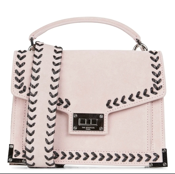 NWT! The Kooples, Small Emily Bag in Pink Suede, MSRP $445 - Picture 5 of 14